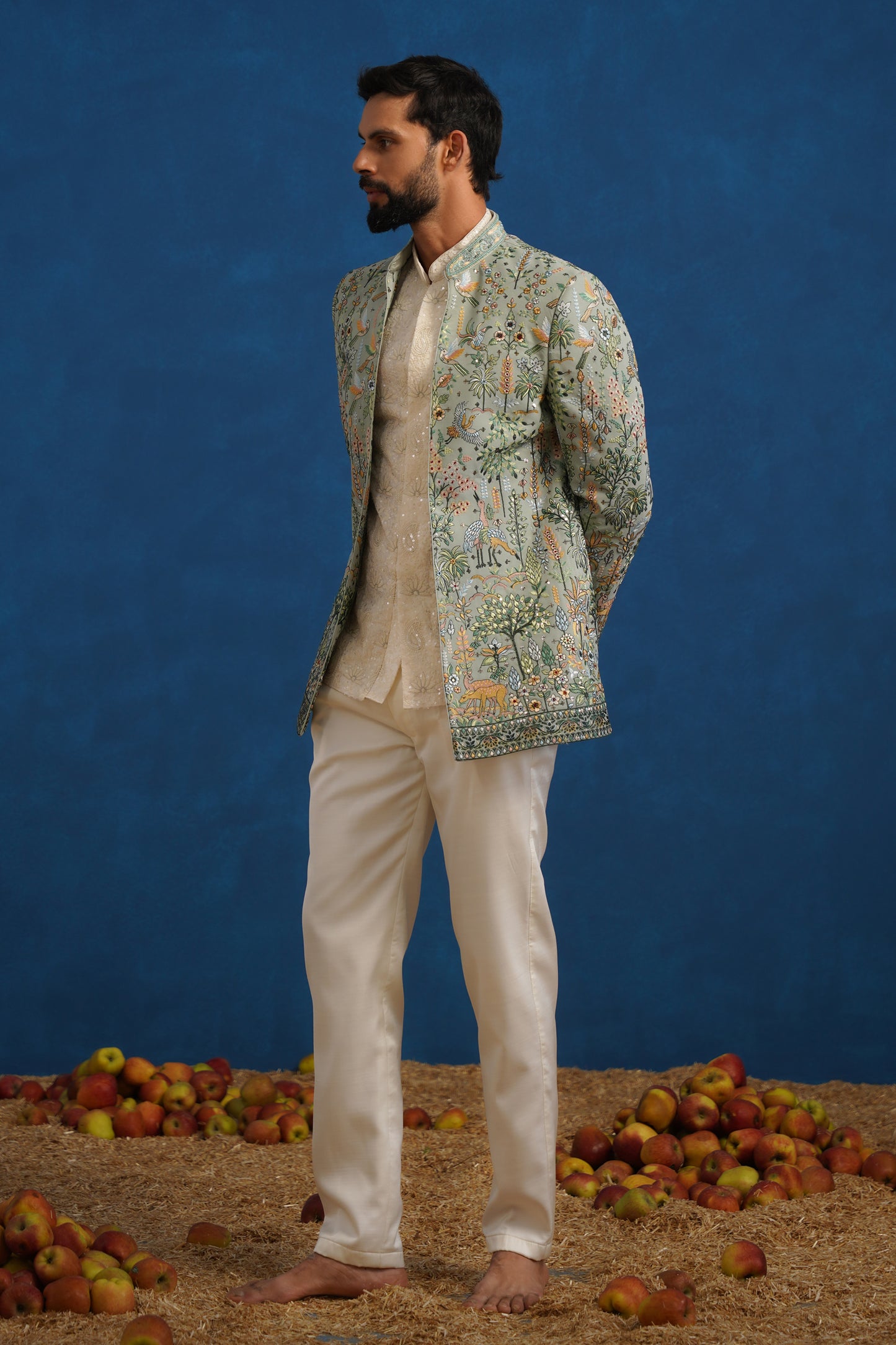 PARIND GREEN JODHPURI SET