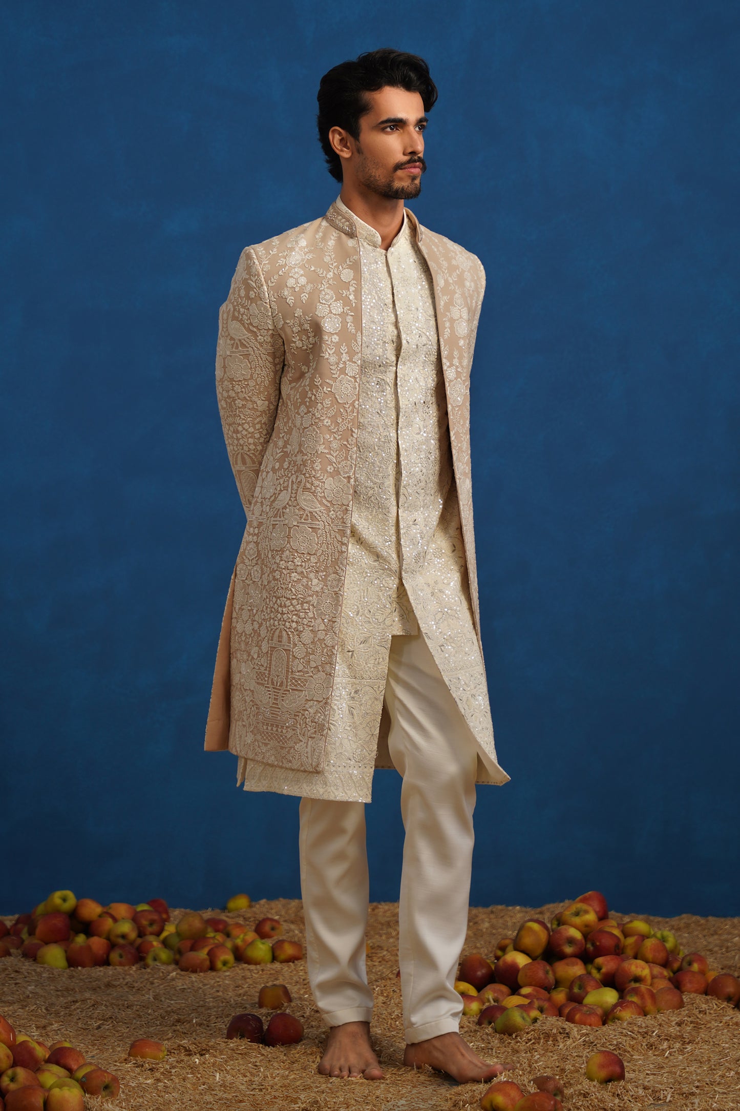 MAYURESH BEIGE SHERWANI SET