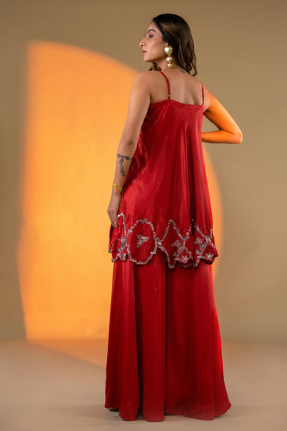 RED KURTA SET