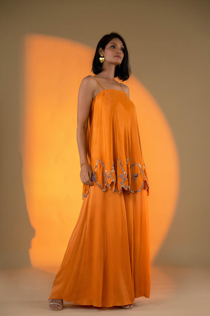 ORANGE  KURTA SET