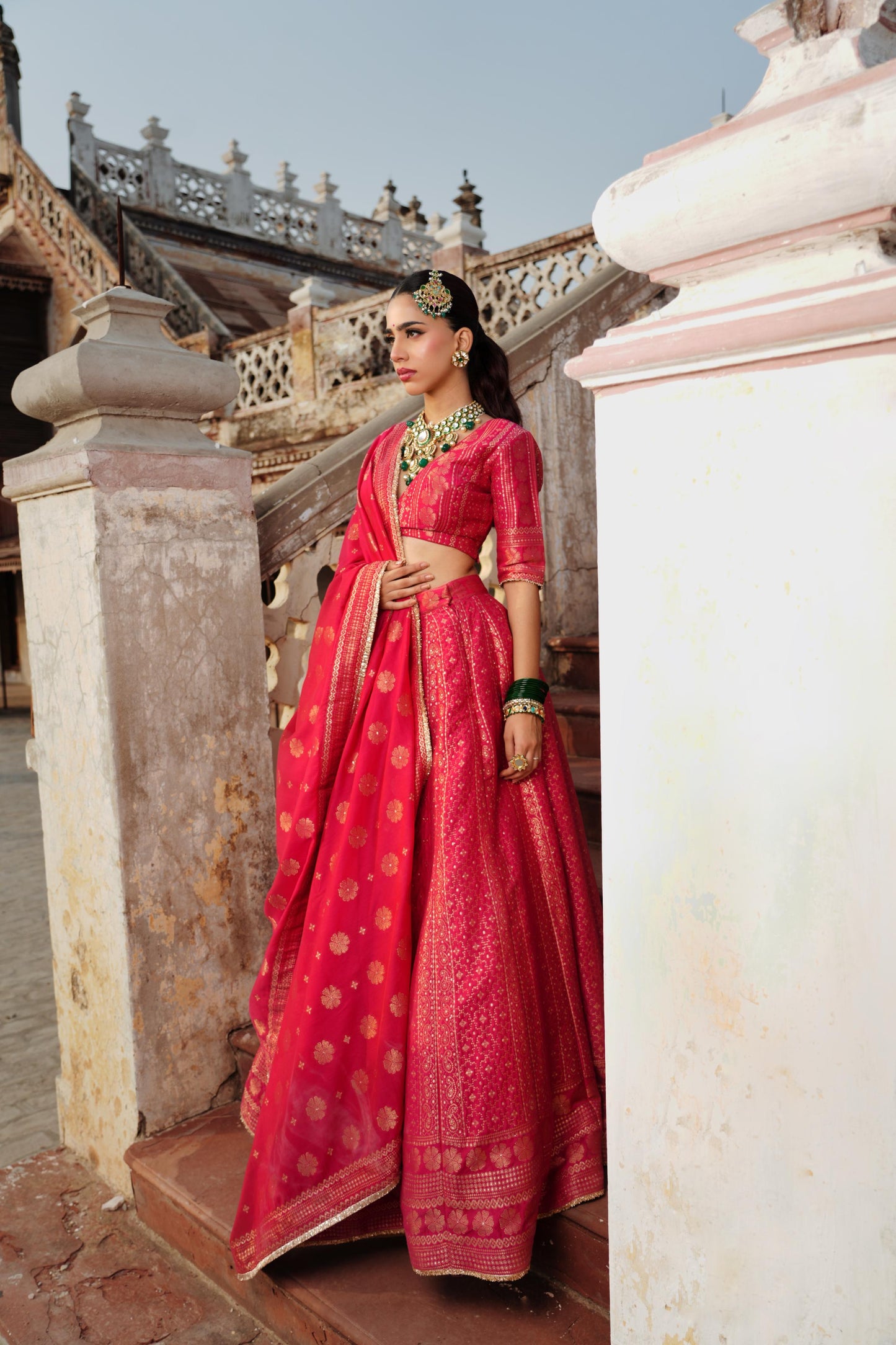 THE GULAABI HEERA LEHENGA