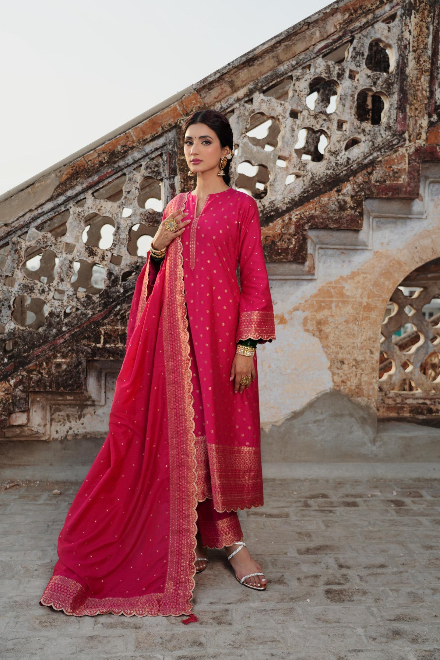 THE GULAABI RIZWANA  SUIT