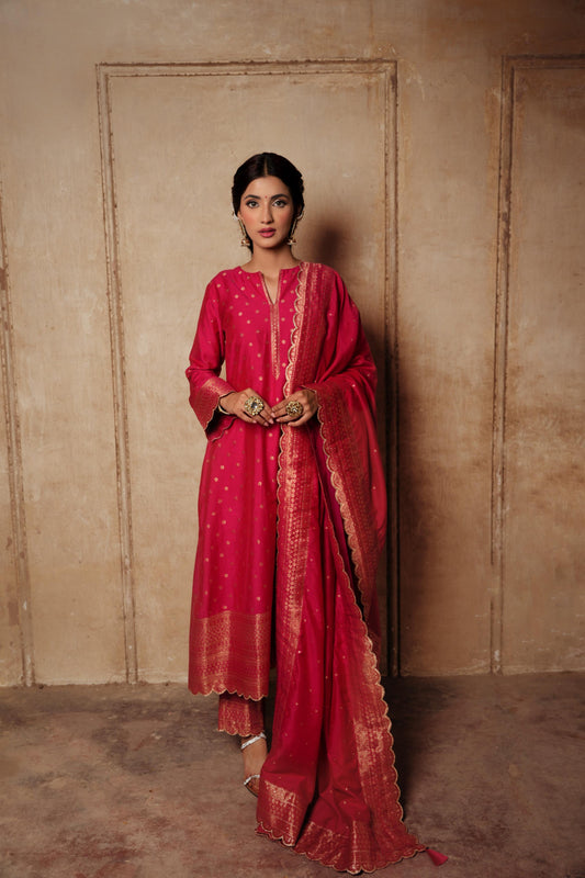 THE GULAABI RIZWANA  SUIT