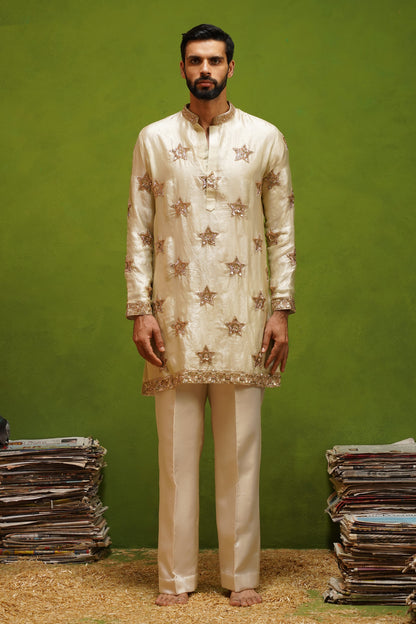 STAR BEIGE SHORT KURTA SET