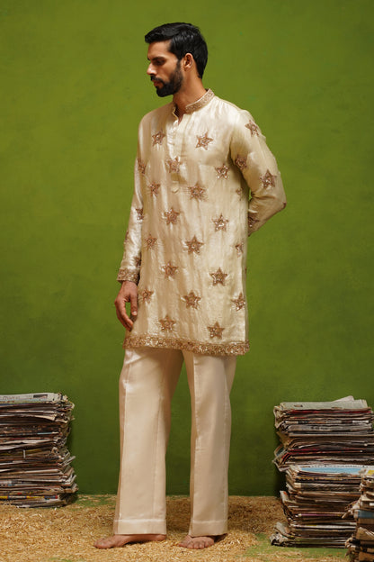 STAR BEIGE SHORT KURTA SET