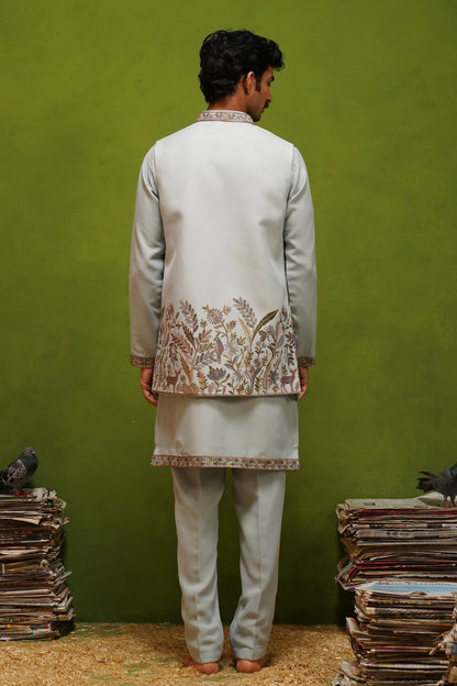 JUNGLE SKY  KURTA JACKET  SET