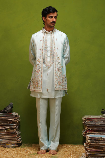 KIAAN SKY SHORT KURTA JACKET  SET