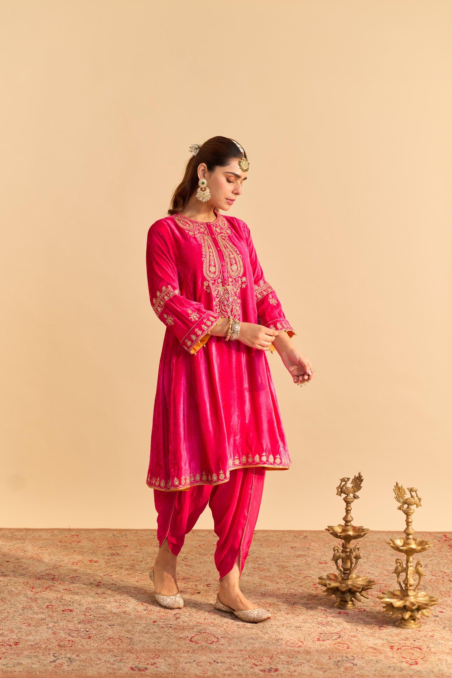AMAL - A-LINE KURTA WITH DHOTI