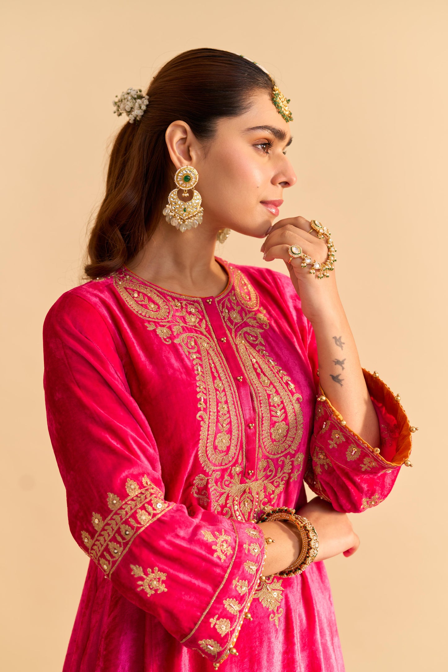 AMAL - A-LINE KURTA WITH DHOTI