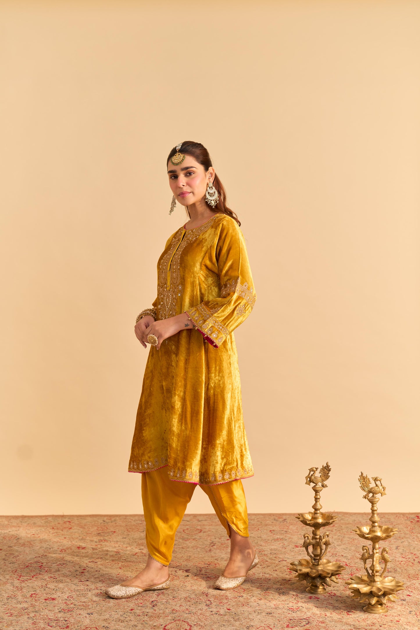 AMAL - A-LINE KURTA WITH DHOTI