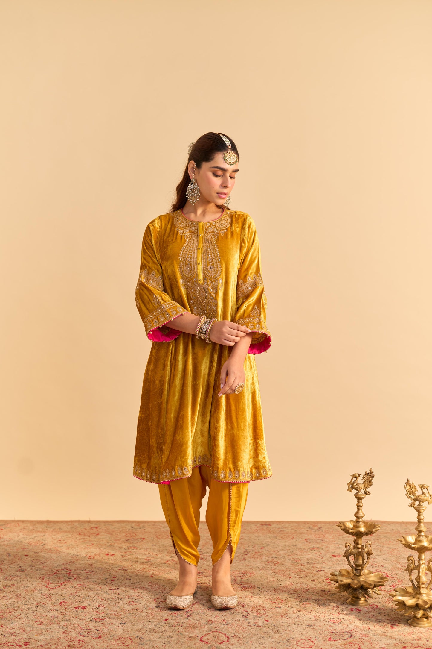 AMAL - A-LINE KURTA WITH DHOTI