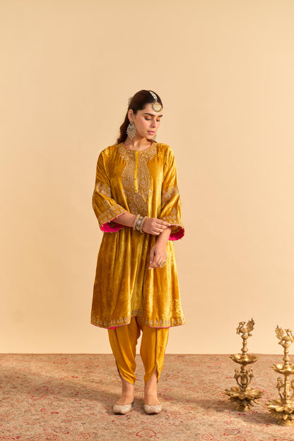AMAL - A-LINE KURTA WITH DHOTI