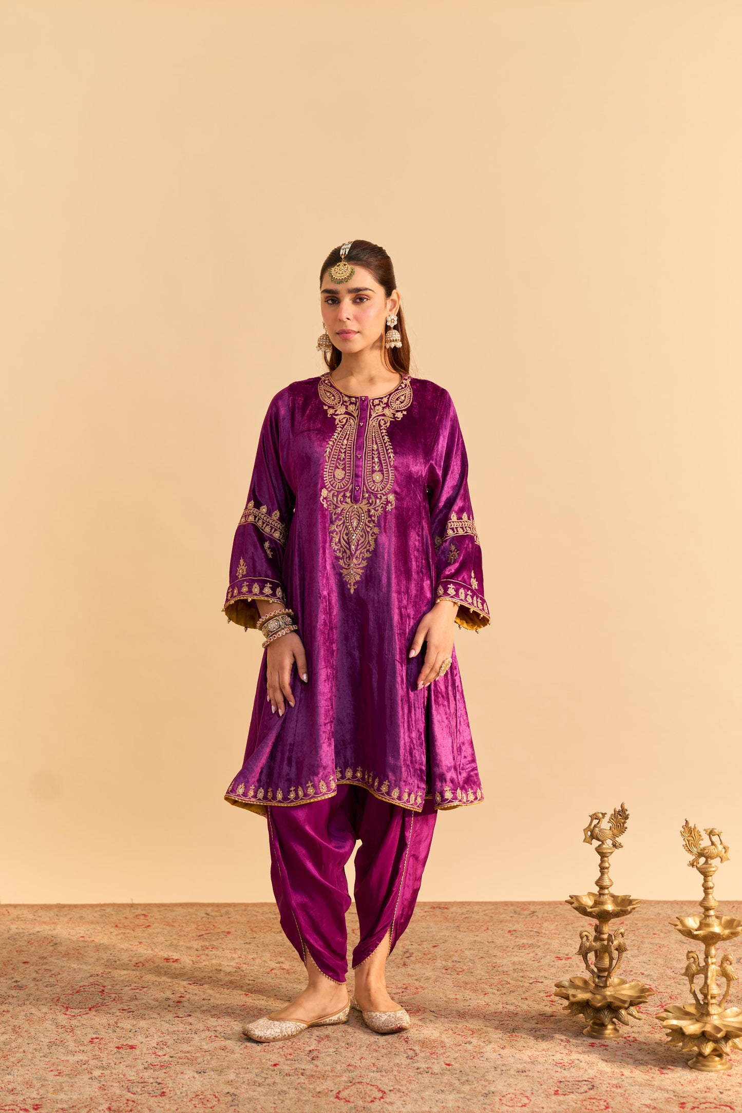 AMAL - A-LINE KURTA WITH DHOTI