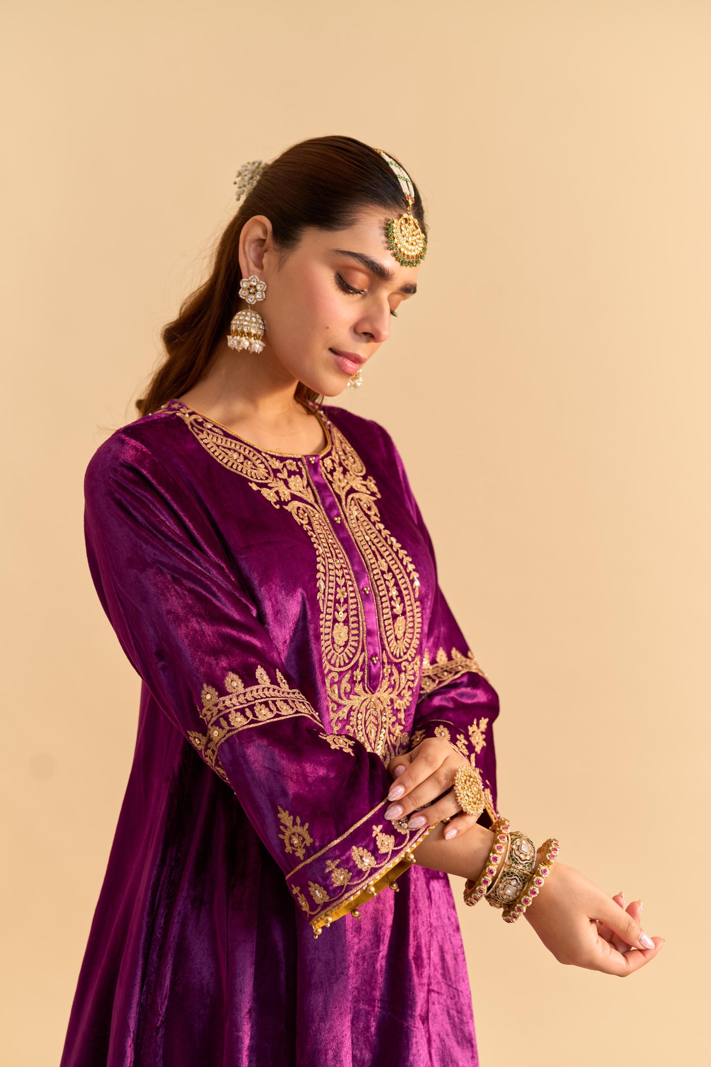 AMAL - A-LINE KURTA WITH DHOTI