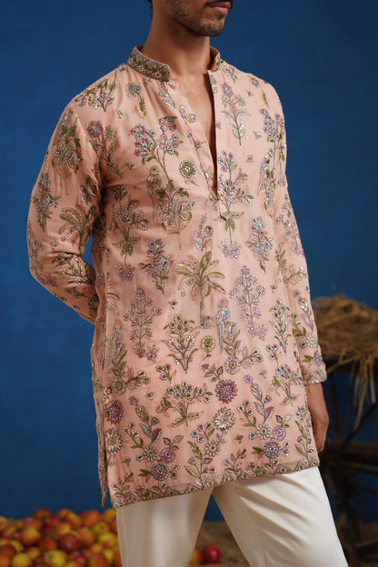 REHAAN PINK SHORT KURTA SET