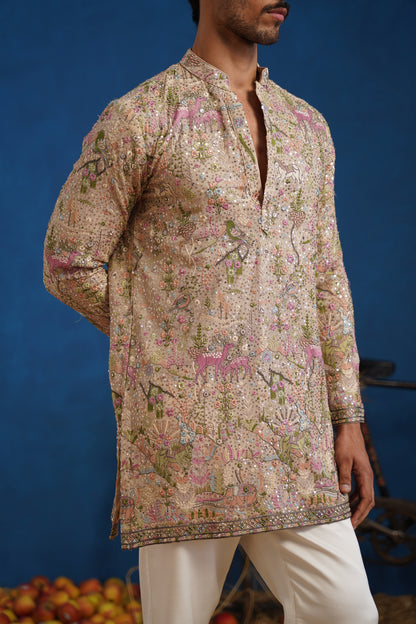 HEERAN CHIKU SHORT KURTA SET