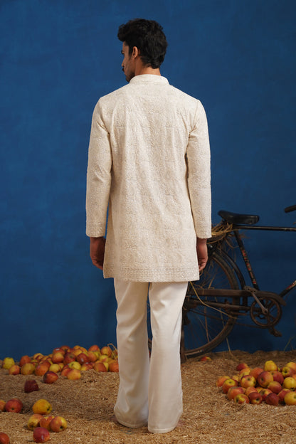 UDAY IVORY SHORT KURTA SET