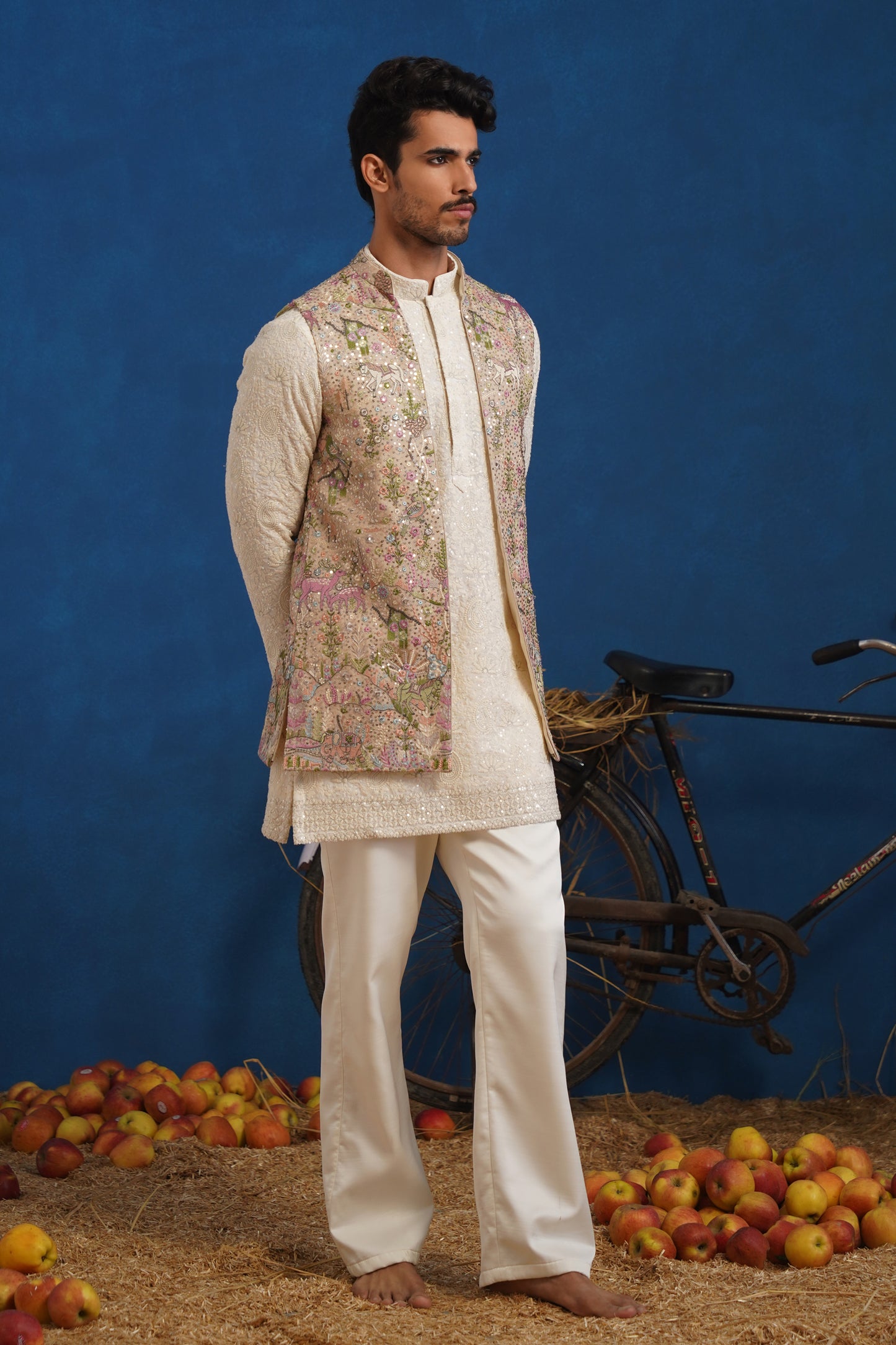 NAKUL CHIKU SHORT KURTA JACKET SET