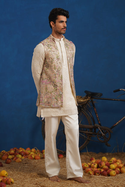 NAKUL CHIKU SHORT KURTA JACKET SET