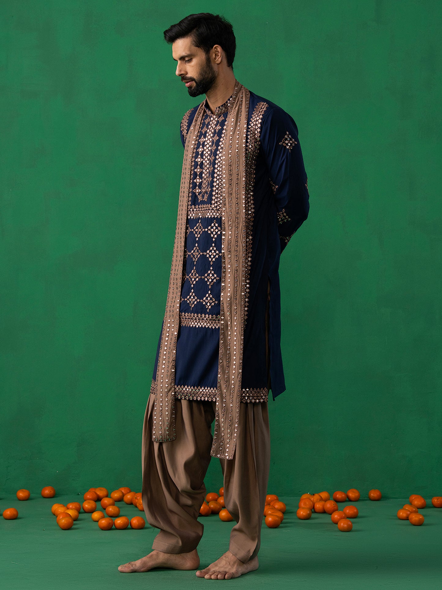 DARPAN NAVY BLUE KURTA SET