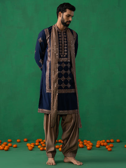 DARPAN NAVY BLUE KURTA SET