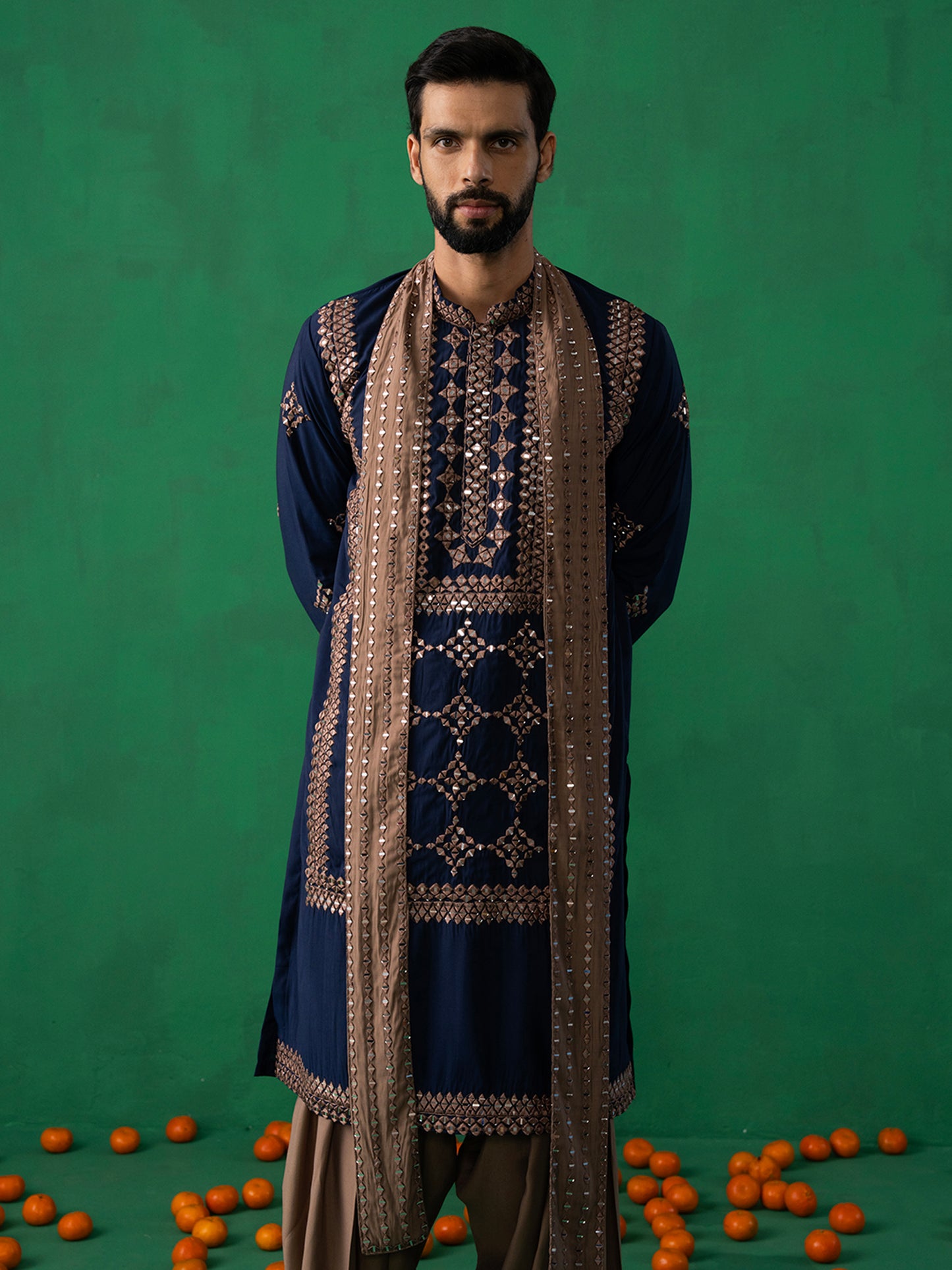 DARPAN NAVY BLUE KURTA SET