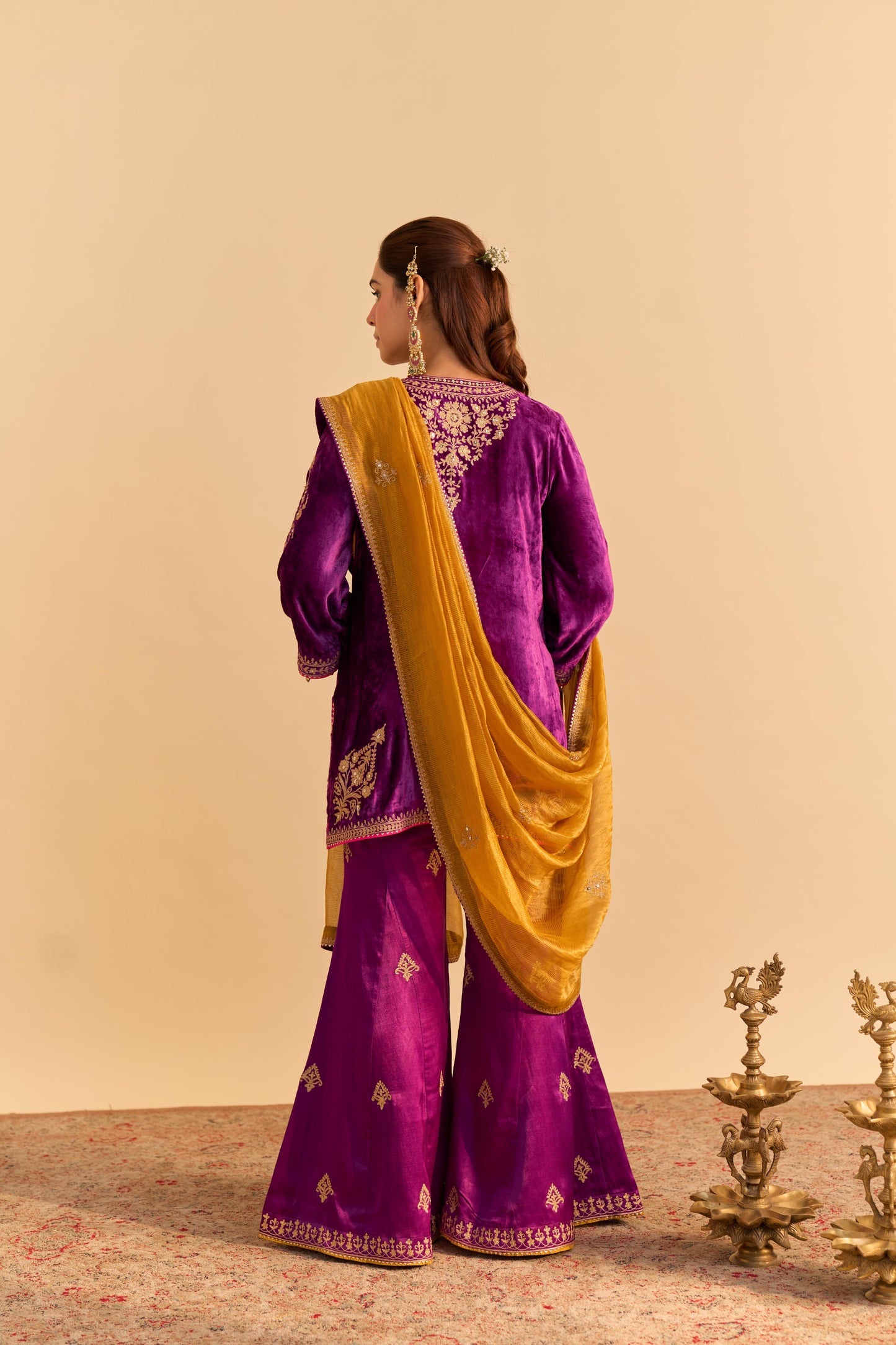 NOOREN - KURTA WITH FLARED PALAZZO AND DUPATTA