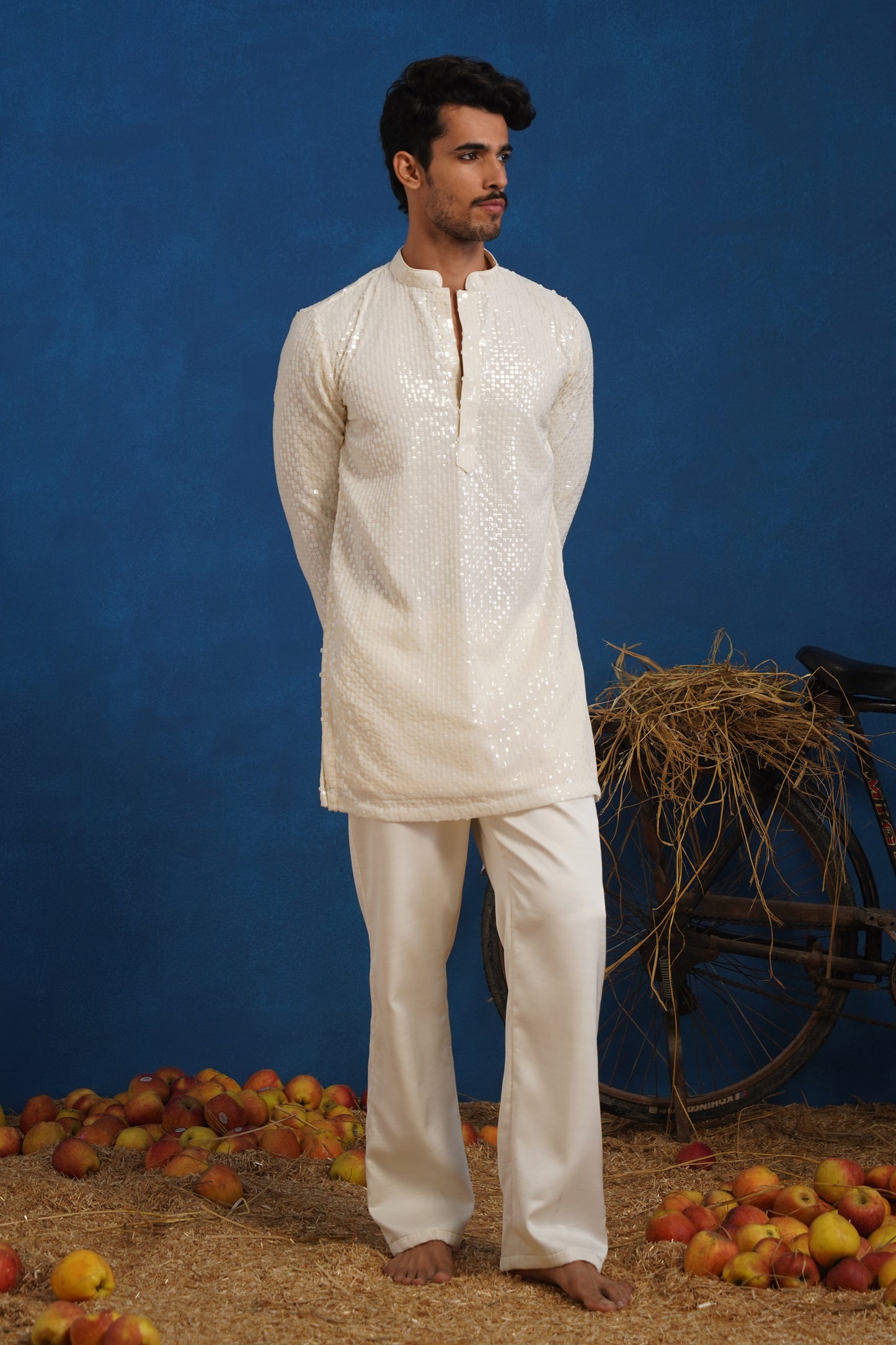 SAMARTH IVORY SHORT KURTA SET