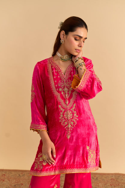 NOOREN - KURTA WITH FLARED PALAZZO AND DUPATTA