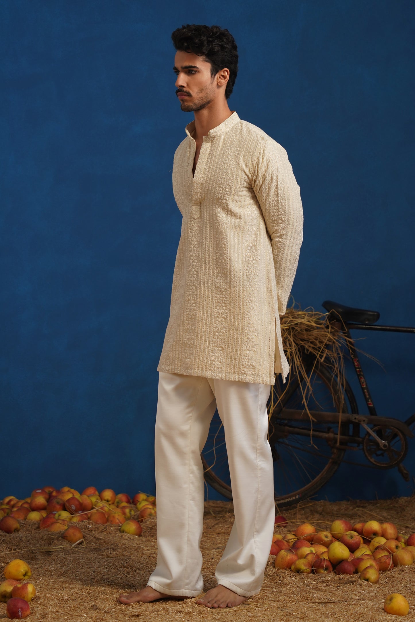 DAKSH BEIGE SHORT KURTA SET