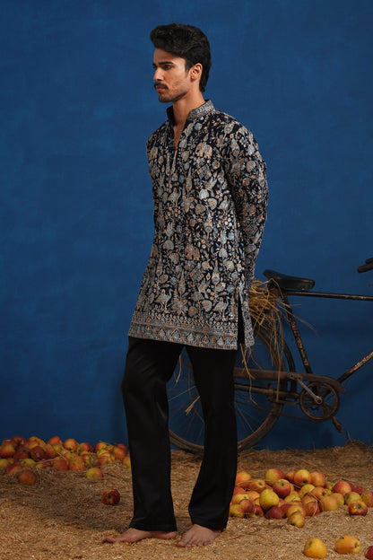 OMKAR BLUE SHORT KURTA SET