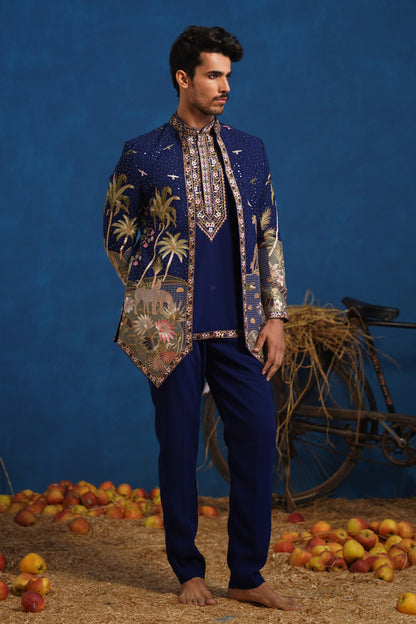 FOREST NAVY BLUE JODHPURI SET