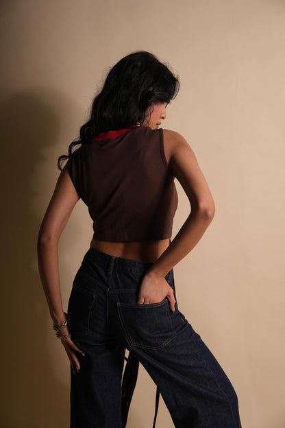 FRENCH PRESS TASSEL CROP TEE
