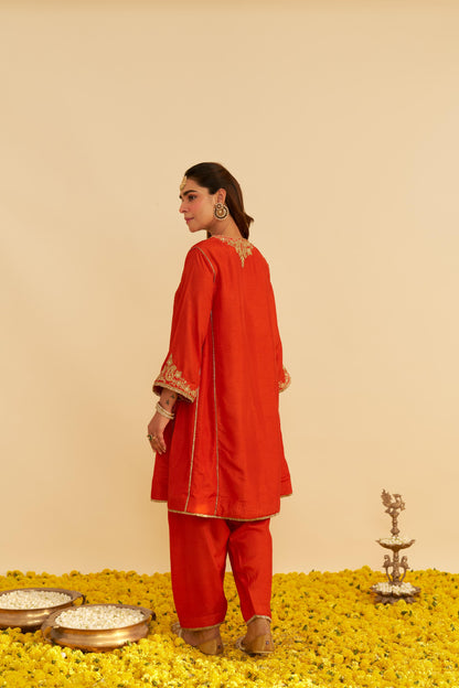 AYRA - SHORT CHAUGA WITH SALWAR AND DUPATTA