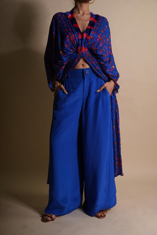 INK BLUE FLARED PANTS