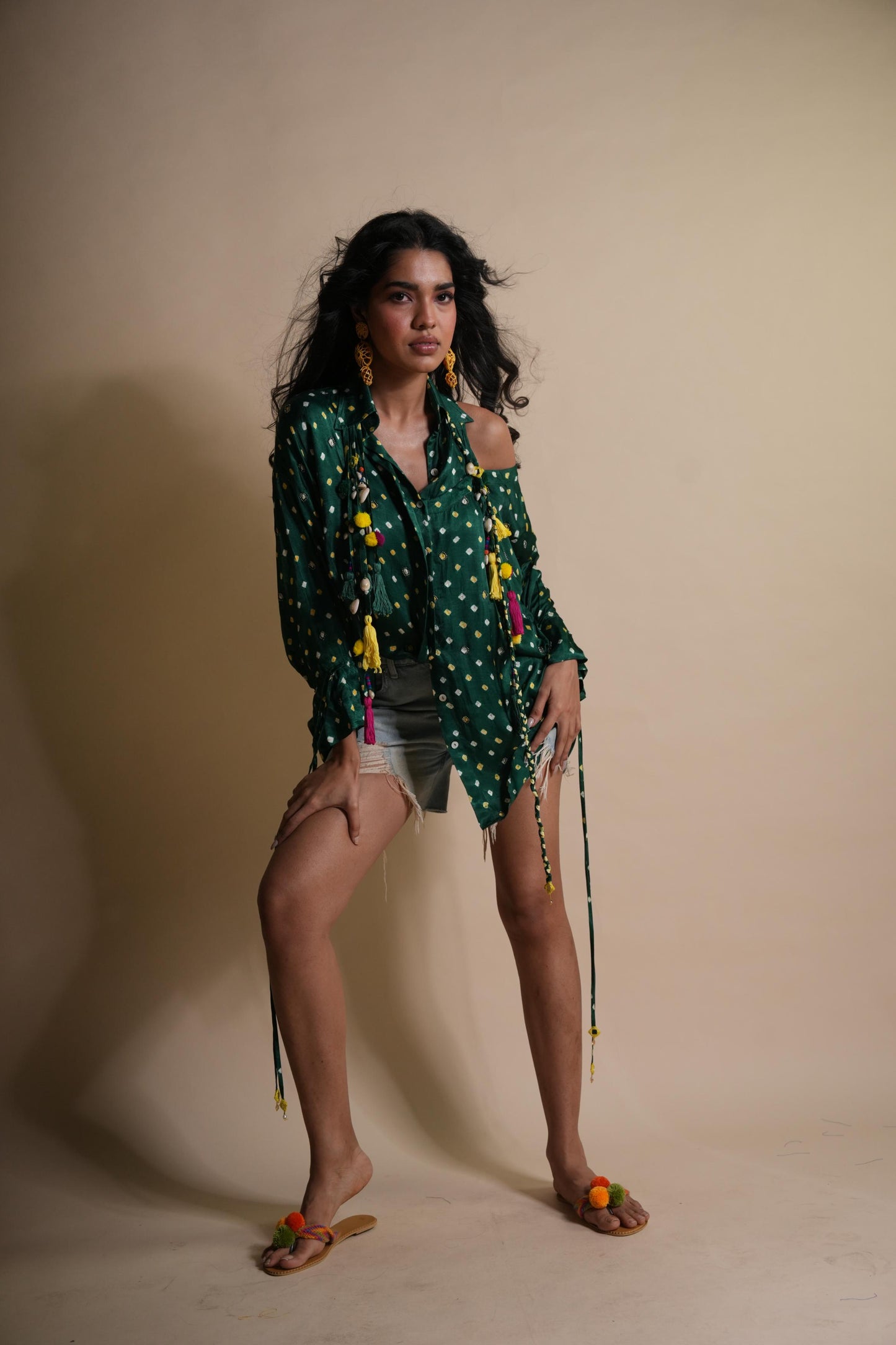 PEEK-A-GREEN BANDHINI SHIRT