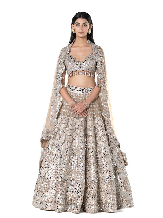 BEIGE LEHENGA SET