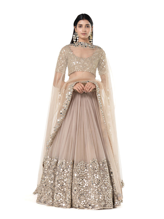 EMBELLISHED ORGANZA LEHENGA SET