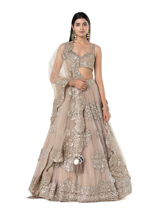 EMBELLISHED ORGANZA LEHENGA SET