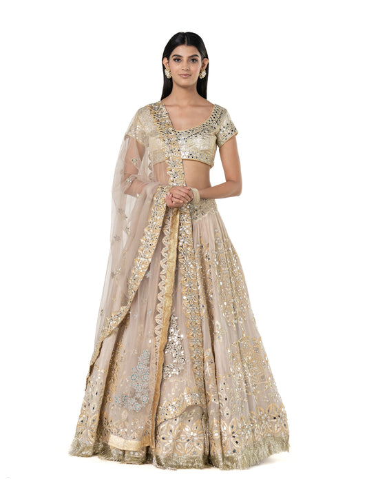 BEIGE LEHENGA SET