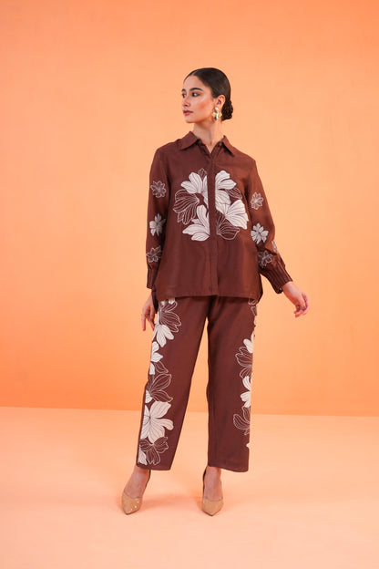 ORIGANI BROWN NOIR CO ORD SET