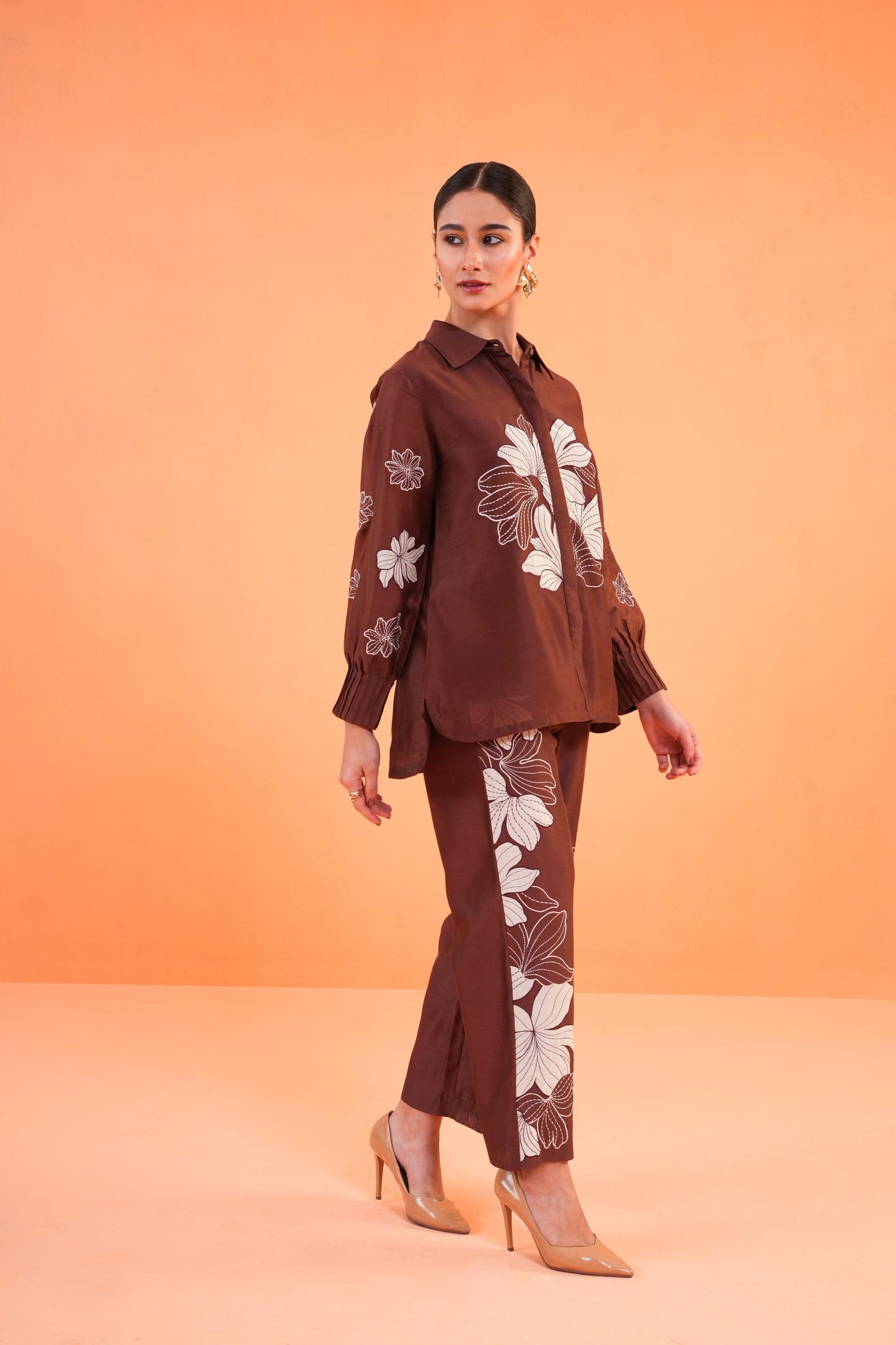 ORIGANI BROWN NOIR CO ORD SET