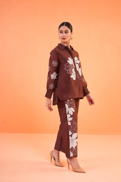 ORIGANI BROWN NOIR CO ORD SET