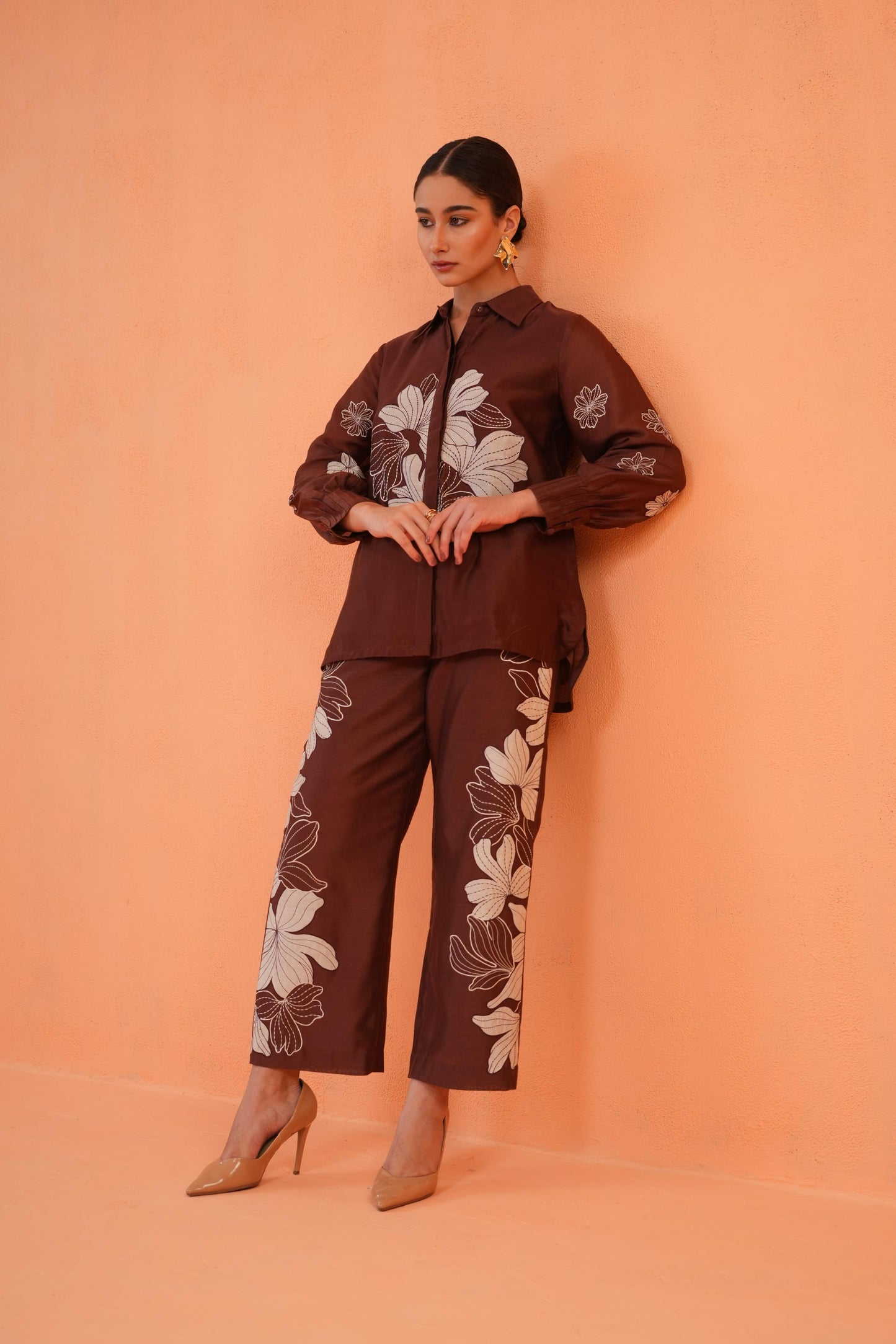 ORIGANI BROWN NOIR CO ORD SET