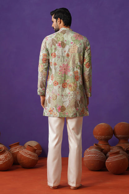 ZORAIN SKY BLUE SHORT KURTA SET
