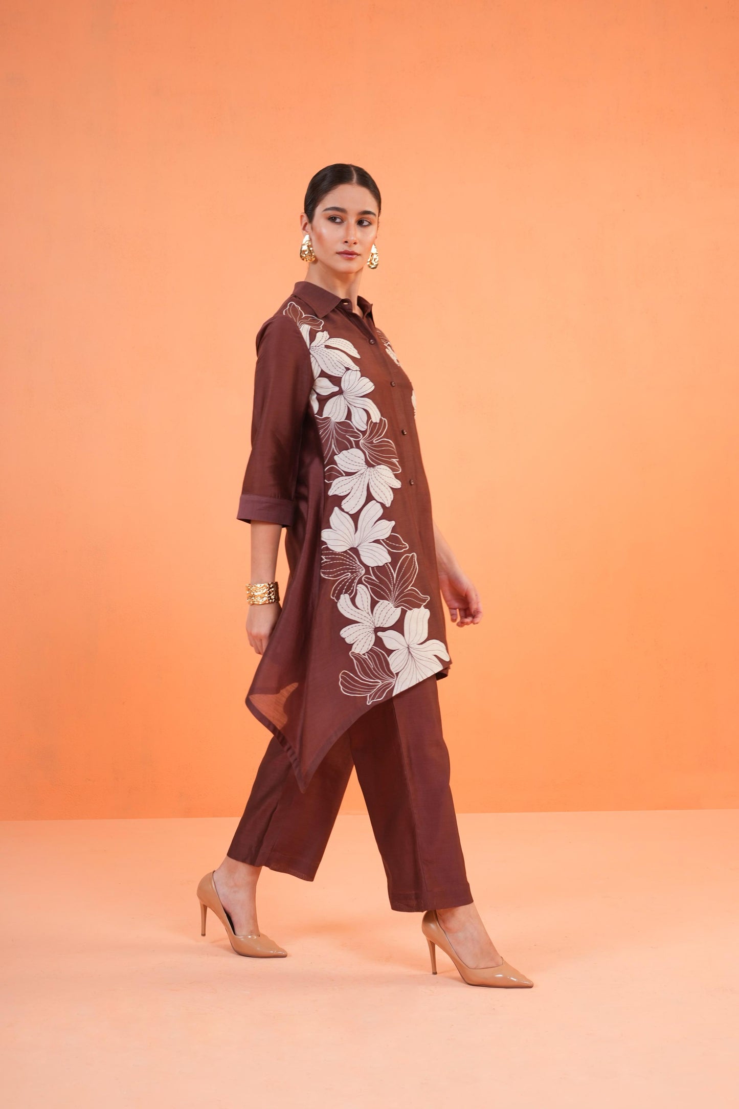 ORIGANI BROWN NOIR TUNIC SET