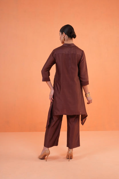 ORIGANI BROWN NOIR TUNIC SET