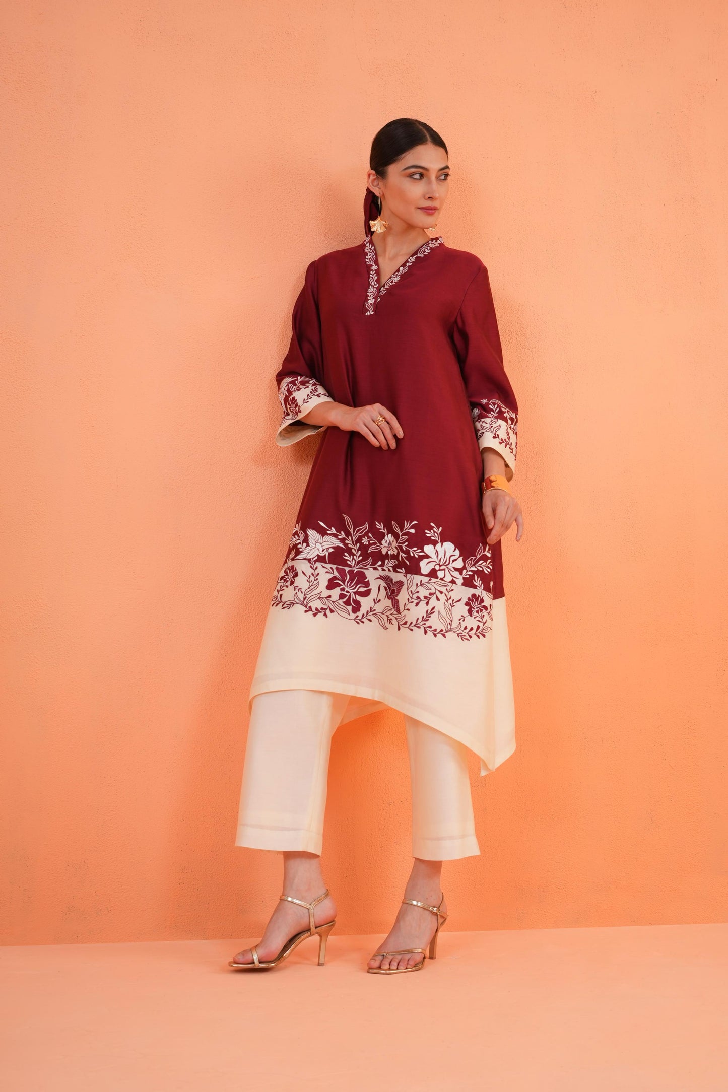 ORIGANI MAROON ETERNAL SUIT SET