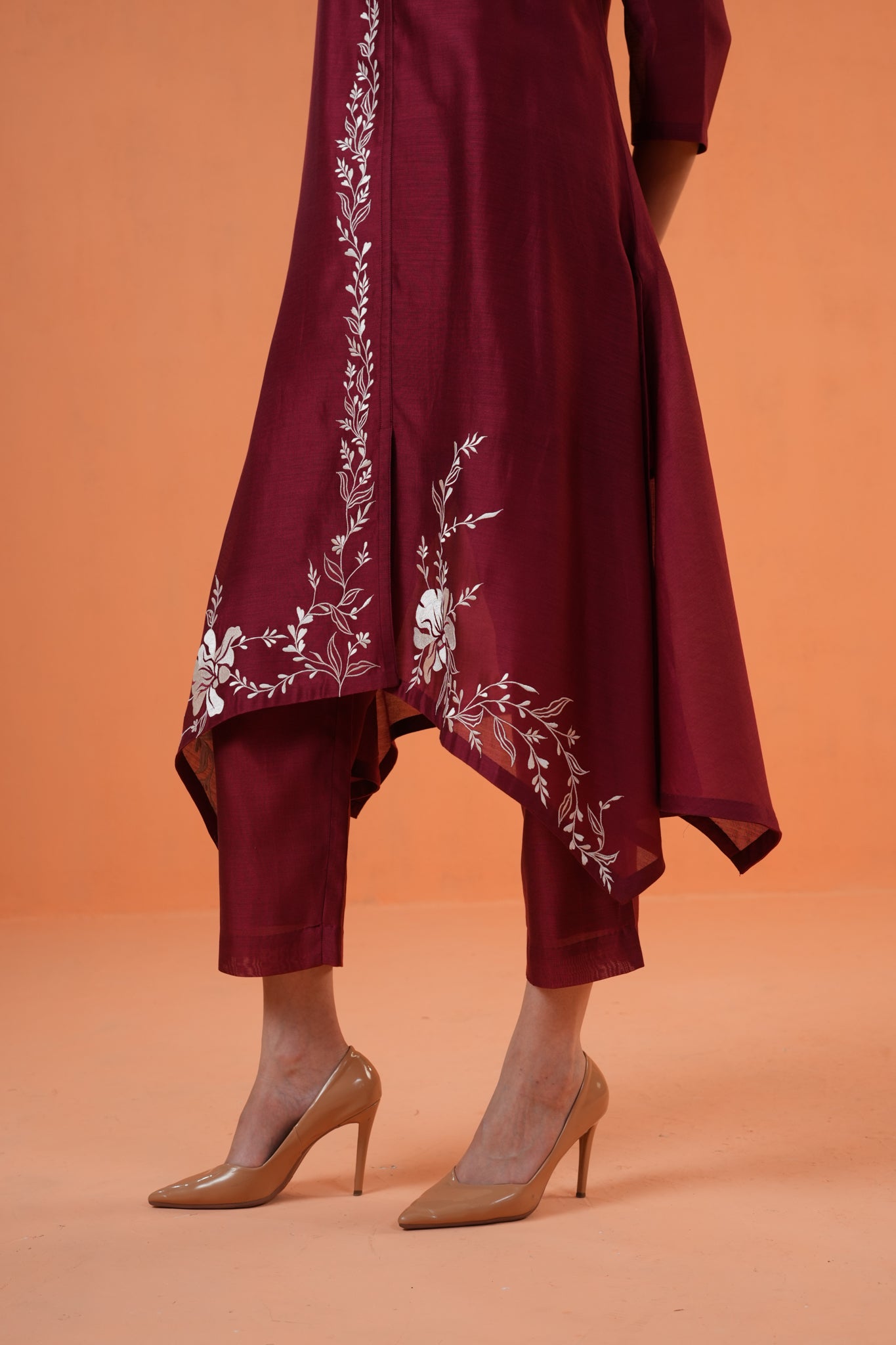 ORIGANI MAROON MIRAGE SUIT SET