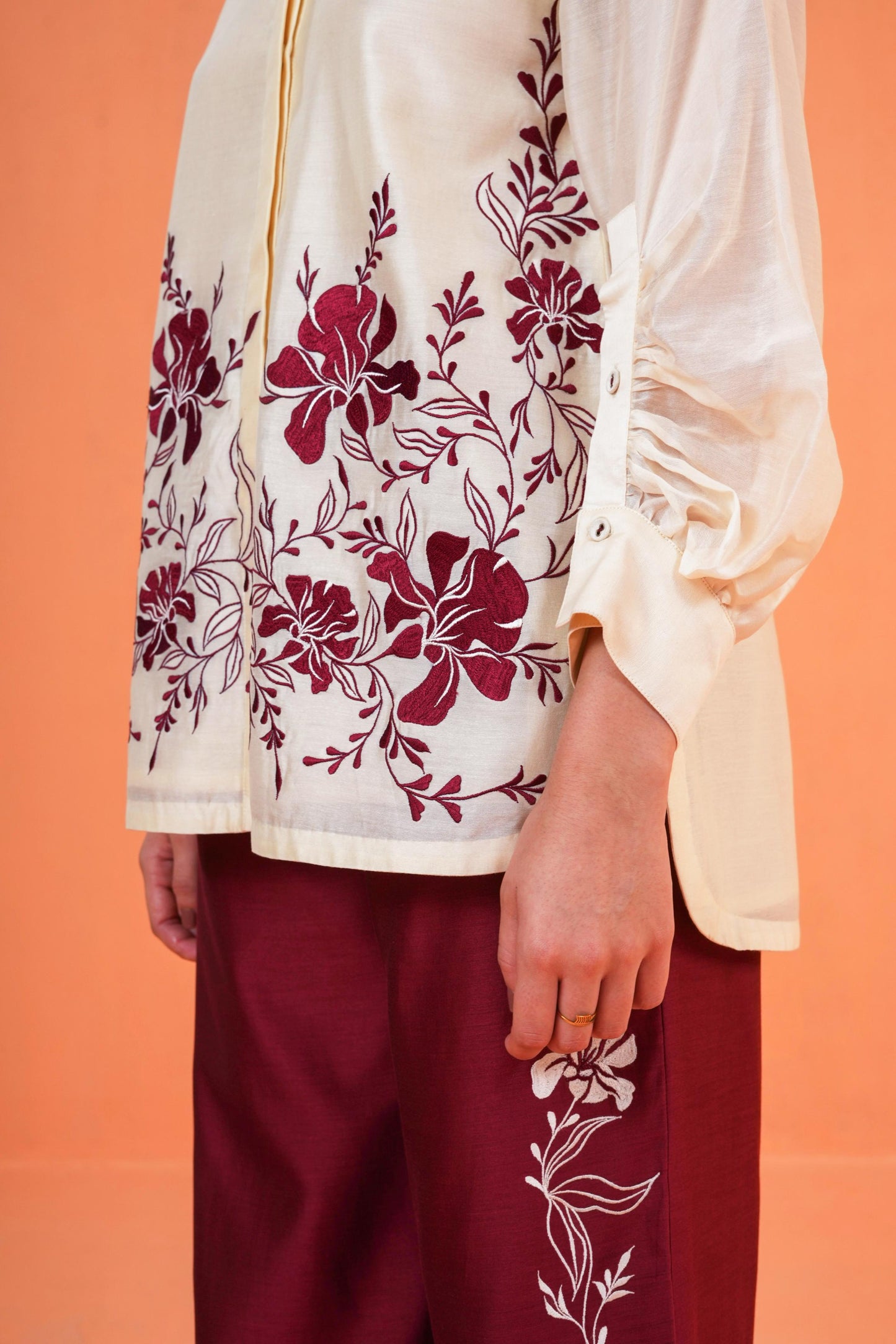 ORIGANI MAROON MIRAGE CO-ORD SET